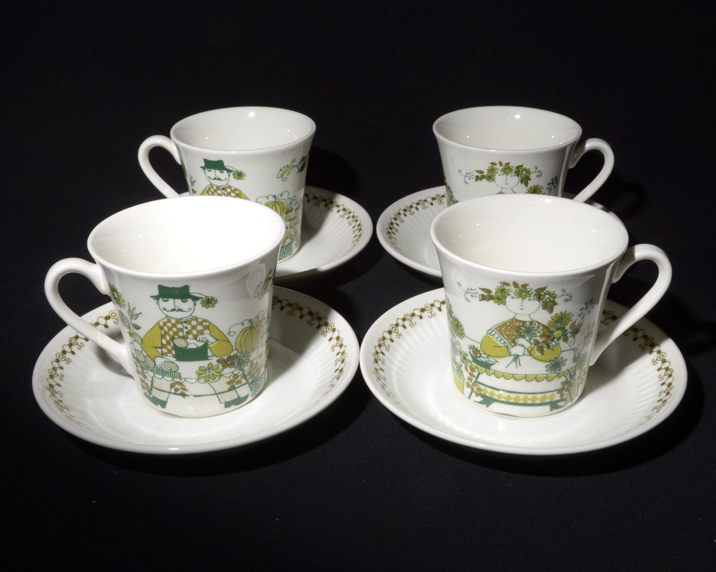 Vintage Figgjo Green Market - Etsy