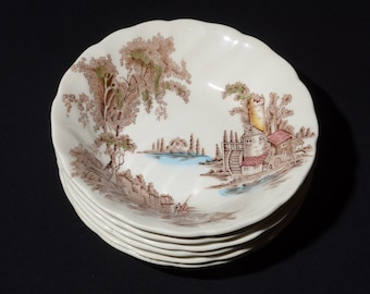 ジョンソンブラザーズ「オールドミル」ブレッドプレート：ヴィンテージ