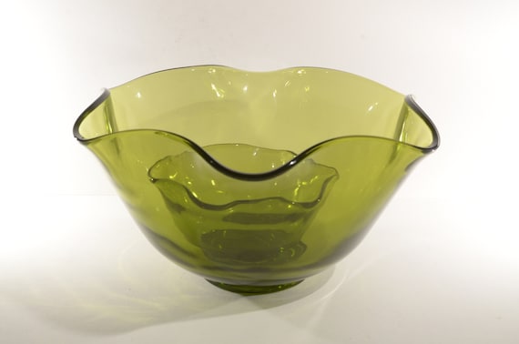 ヴィンテージ アンカーホッキング オリーブグリーン アボカド チップ