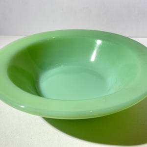 Fire King Jadeite Restaurant Ware cereal bowl 6 1/4 inches Flanged rim Jadite Collectible Anchor Hocking milk glass MINT