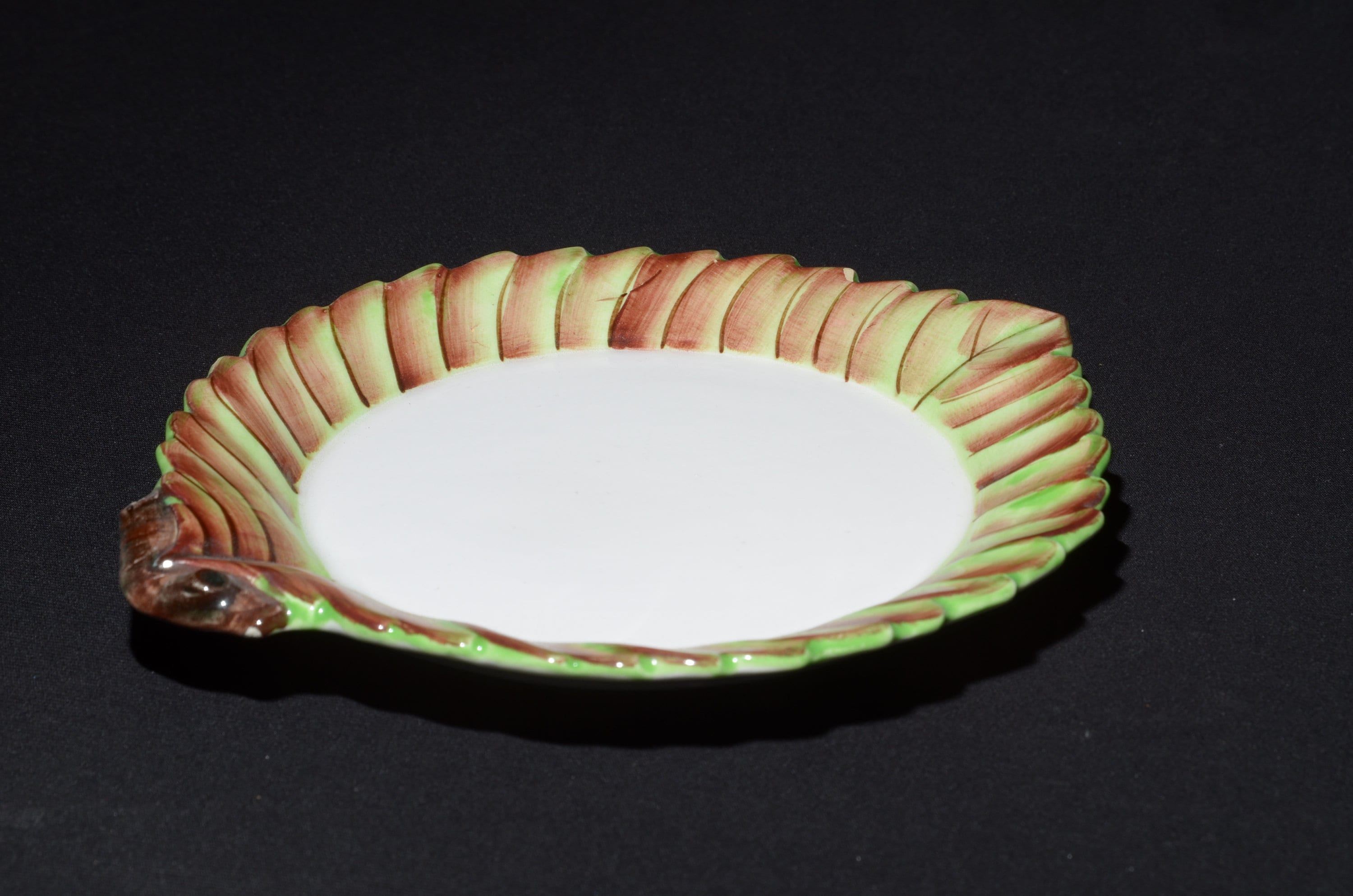 Vintage Lefton Bee Line butter dish base 1950's kitchen kitsch Retro kitchen decor collectible leaf