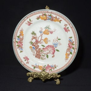 Vintage Empire Crockery Co Newport Pottery INDIAN TREE lunch Plate Dessert plate Salad plate 8 inches England Ultra vitrified Ironstone