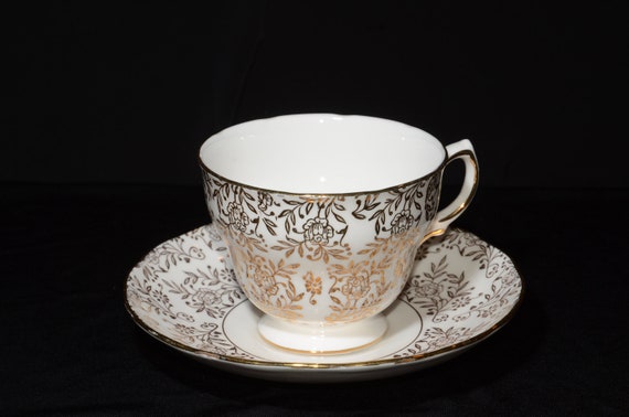 　Bone China Made Set Saucer and Cup Roses Pink J607 China Bone Jason Vintage 食器