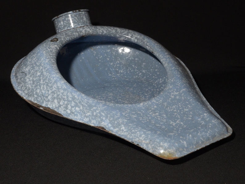 Vintage Enamelware Bedpan Urinal Nursing Student Gift Enamel Etsy