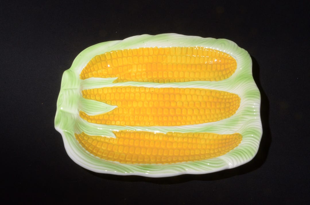 爆売り！ Vintage Ceramic Corn on the Cob Serving Plate Platter Japan 額縁