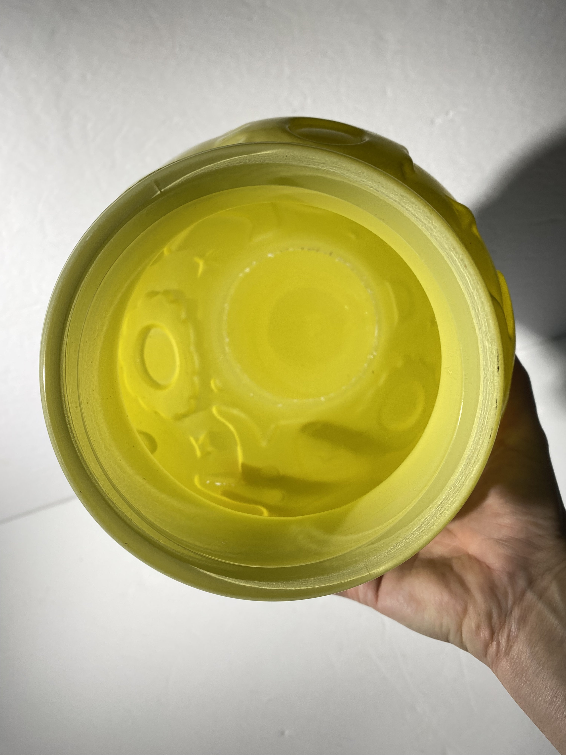 ヴィンテージ ヘーゼル アトラス イエロー ビスケットジャー クッキー