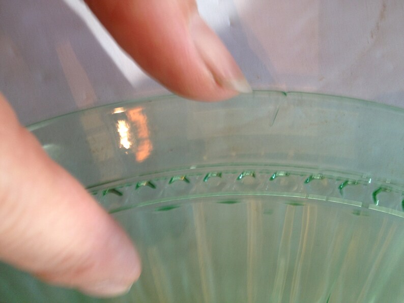 Buy Green Depression Glass Platter Serving Plate 10 3/4 Inches Ribbed