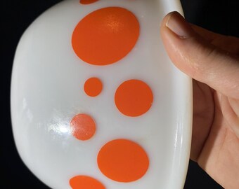 ヘーゼルアトラス　HA ドッドミキシングボール3点セット HAZEL ATLAS ドット ミキシングボウルセット 全4個 オレンジ