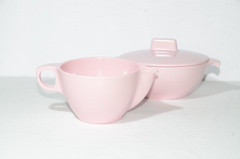 Vintage MELMAC Pink Creamer and Sugar Bowl Lid GPL Dinnerware Etsy
