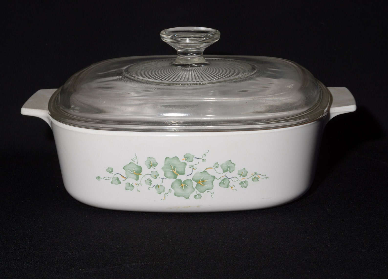 CORNING WARE 2 Qt Vintage Callaway Green Leaves Casserole Etsy