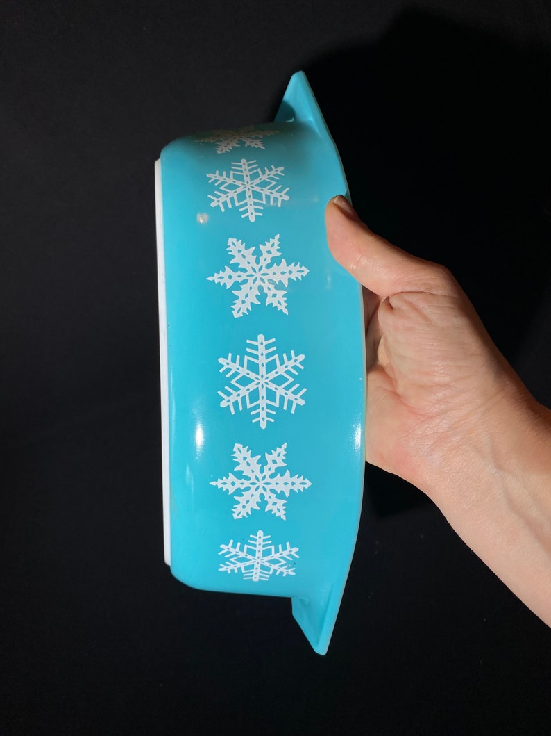 PYREX Snowflake Casserole Dish Clear Lid 2 1/2 Qt 1950s Vintage 045 ...