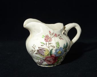 Copeland SPODE Gainsborough mini creamer milk jug multicolor scalloped England (Malborough) Great Britain CRAZING Stains