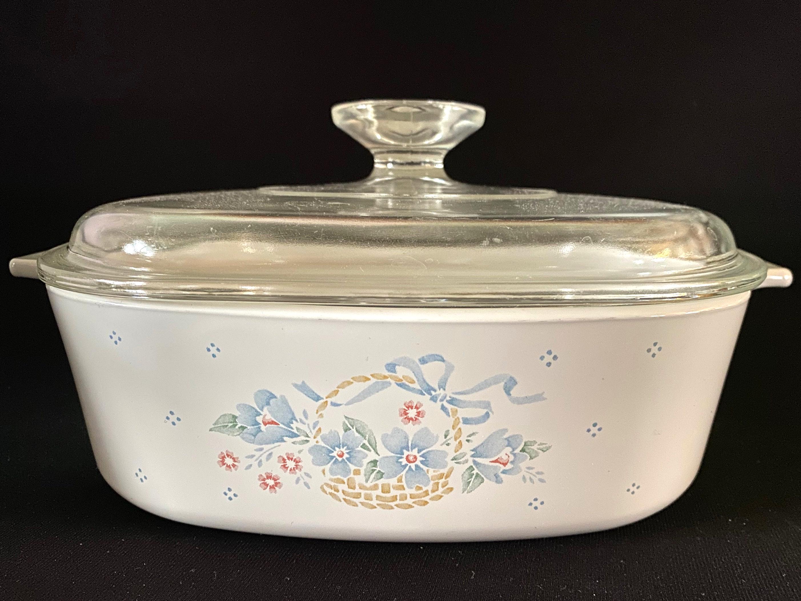 CORNING WARE ブルーリボン フラワーバスケットキャセロール 2クォート