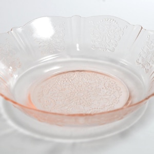 MacBeth-Evans Glass AMERICAN SWEETHEART Pink depression glass shallow bowl vintage MacBeth dessert bowl 5 3/4" wide