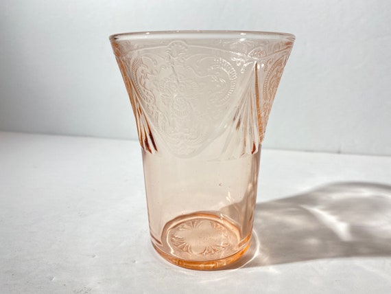 HAZEL ATLAS GLASS Co Royal Lace Pink Depression Glass Tumbler 4 1
