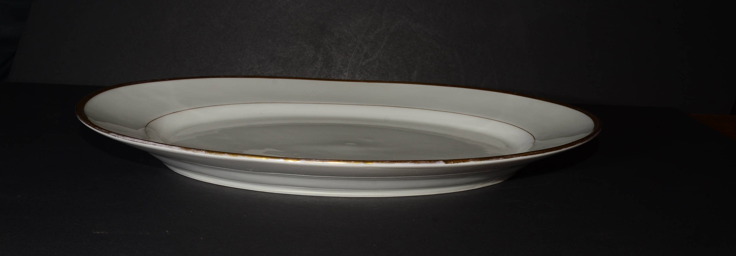 Antique LIMOGES White China Serving Plate With Gold Edging B Etsy