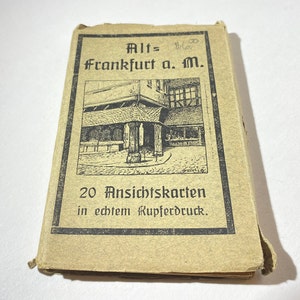 Album Atl Frankfurt 20 Postkarten Buch Antik Deutschland Post sepia