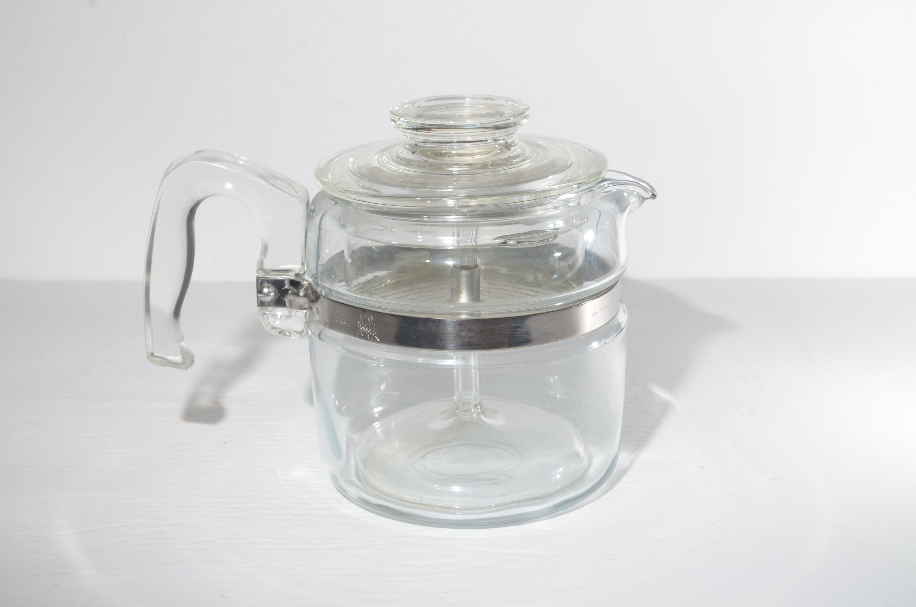 PYREX Flameware 6 Cup Glass Coffee Pot Coffee Percolator All Parts 7756  Vintage Coffee Carafe Retro by Corning Tea Pot Teapot 