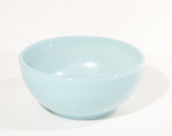 Fire King Delphite Blue Swedish Bowl Teardrop Larger 11