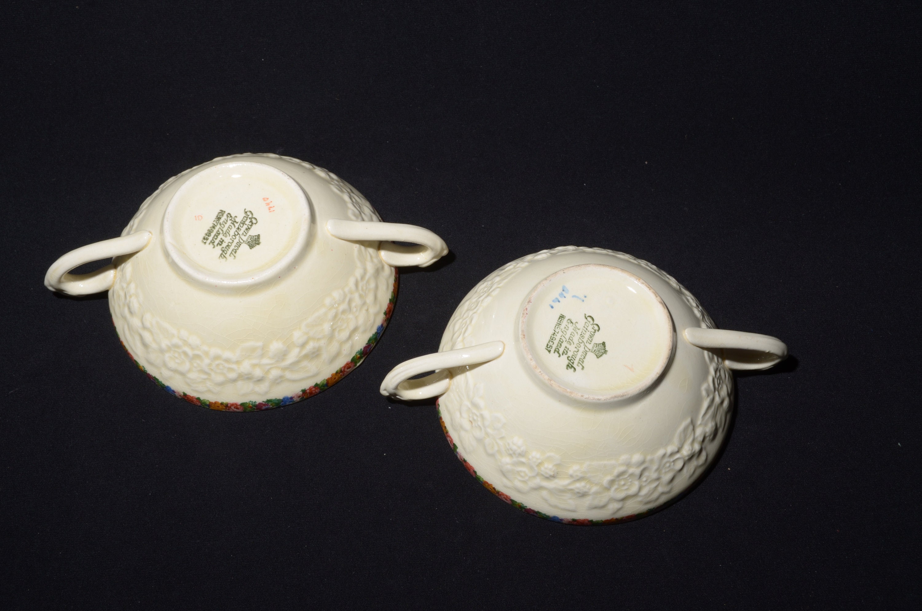 Set of 2 CROWN DUCAL Gainsborough Soup Cup and Saucer Soup Set of 2 CROWN DUCAL Gainsborough Soup Cup and Saucer Soup
