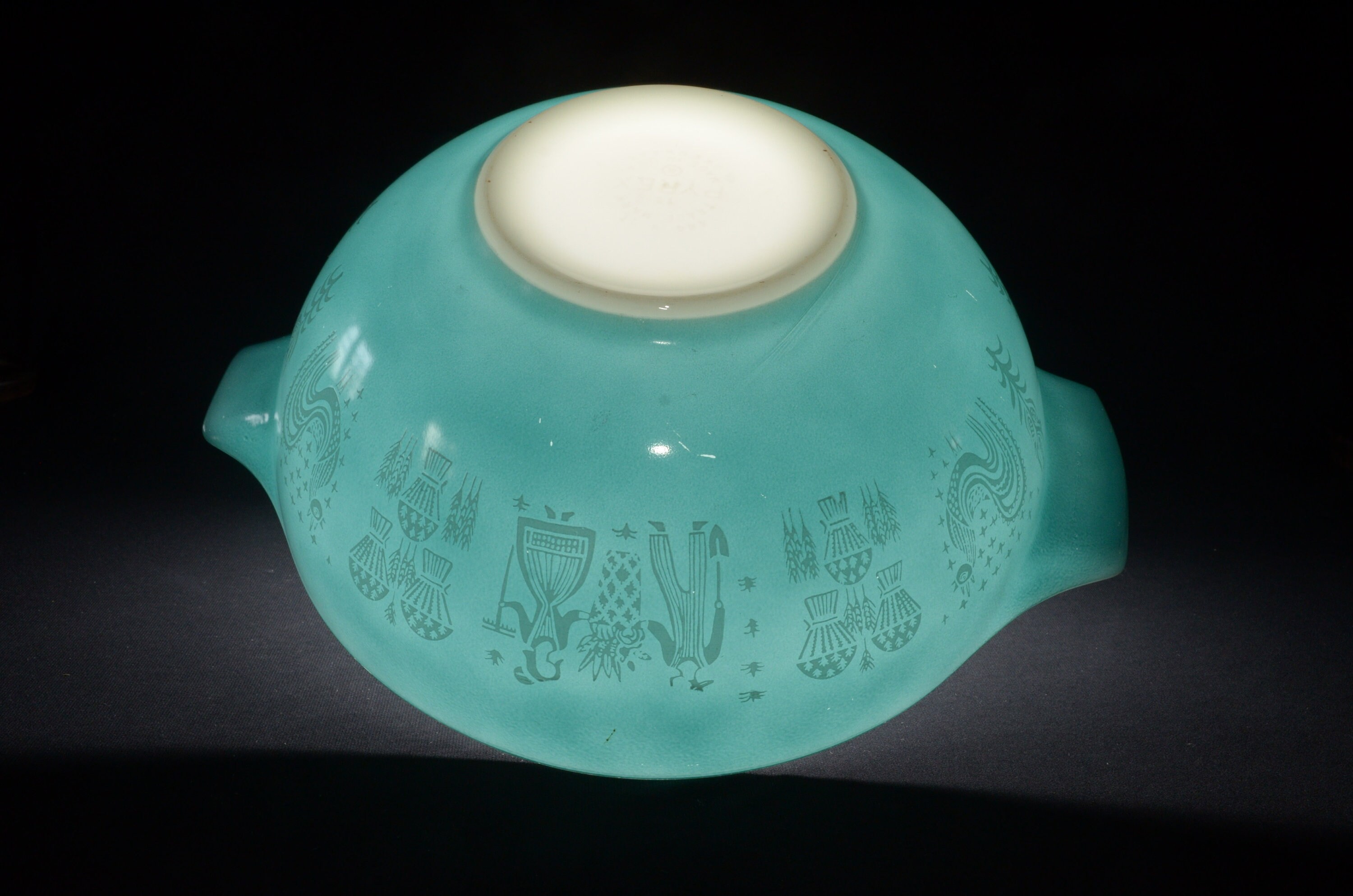 PYREX アーミッシュ バタープリント ターコイズ シンデレラ PYREX アーミッシュ バタープリント ターコイズ シンデレラ