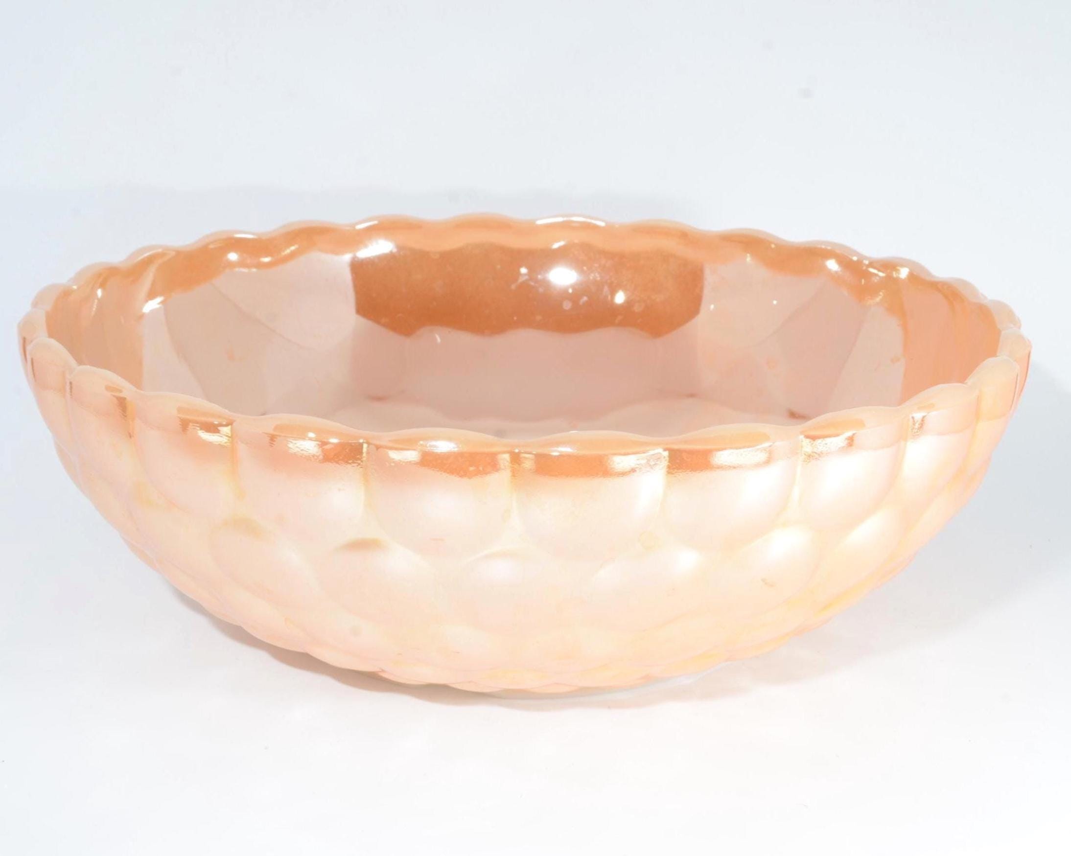 FIRE-KING ファイヤーキング　ピーチラスター　ボウル　BOWL + ファイヤーキング ピーチラスター ヴィンテージ 大型サラダボウル 11
