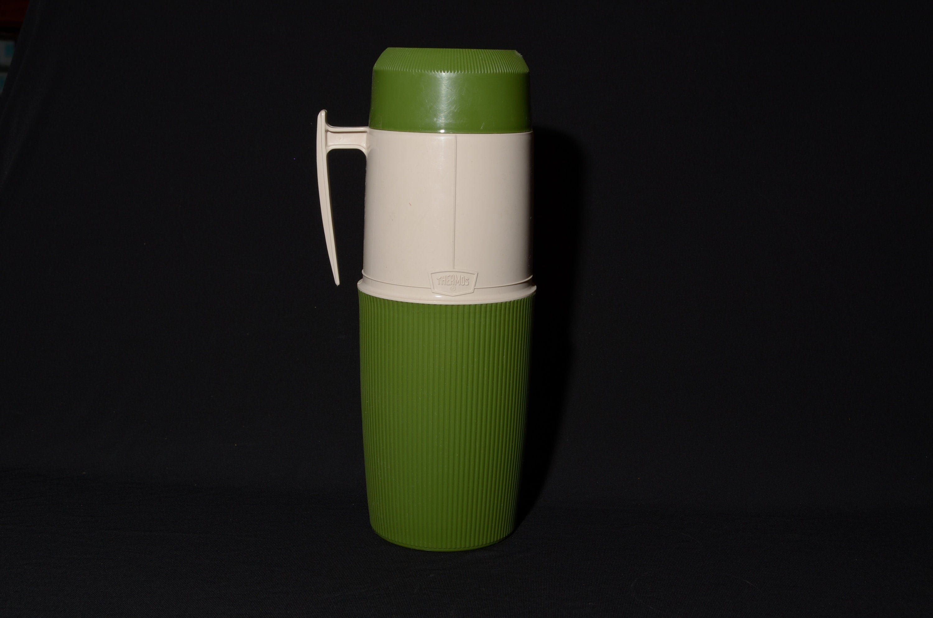 Thermos verde vintage 6202 Mid-Century vaso sottovuoto isolato caldo freddo  beige Canada Thermos canadese 1 pinta bocca larga completa -  Italia