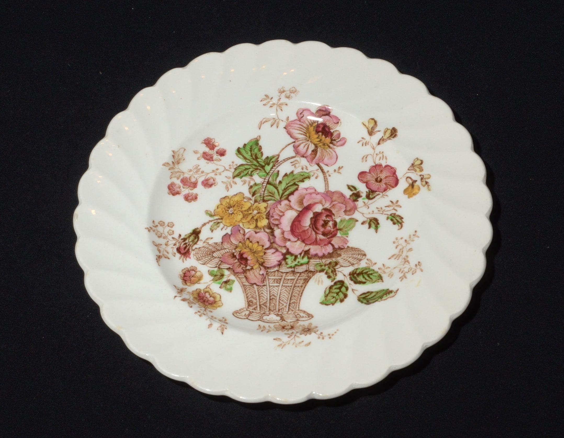 Staffordshire チャイニーズローズプレート 25cm2枚セット Royal Staffordshire Chelsea Rose by Clarice Cliff Bread and Butter