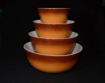 PYREX オールドオーチャードボウル コンプリートセット 4個入り