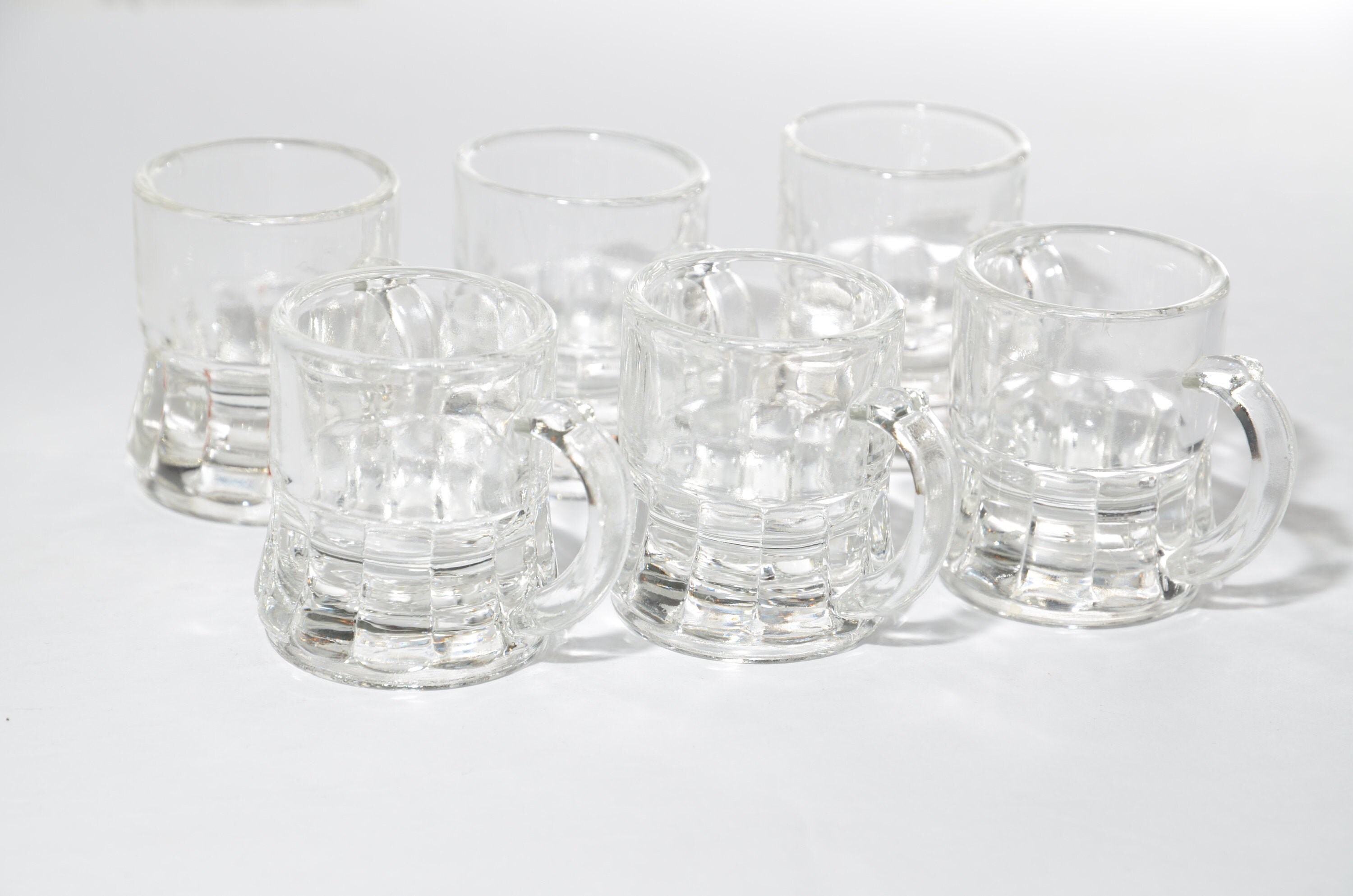 Set of 6 Federal Glass Shot Glasses Shooter Glasses Clear Etsy Canada