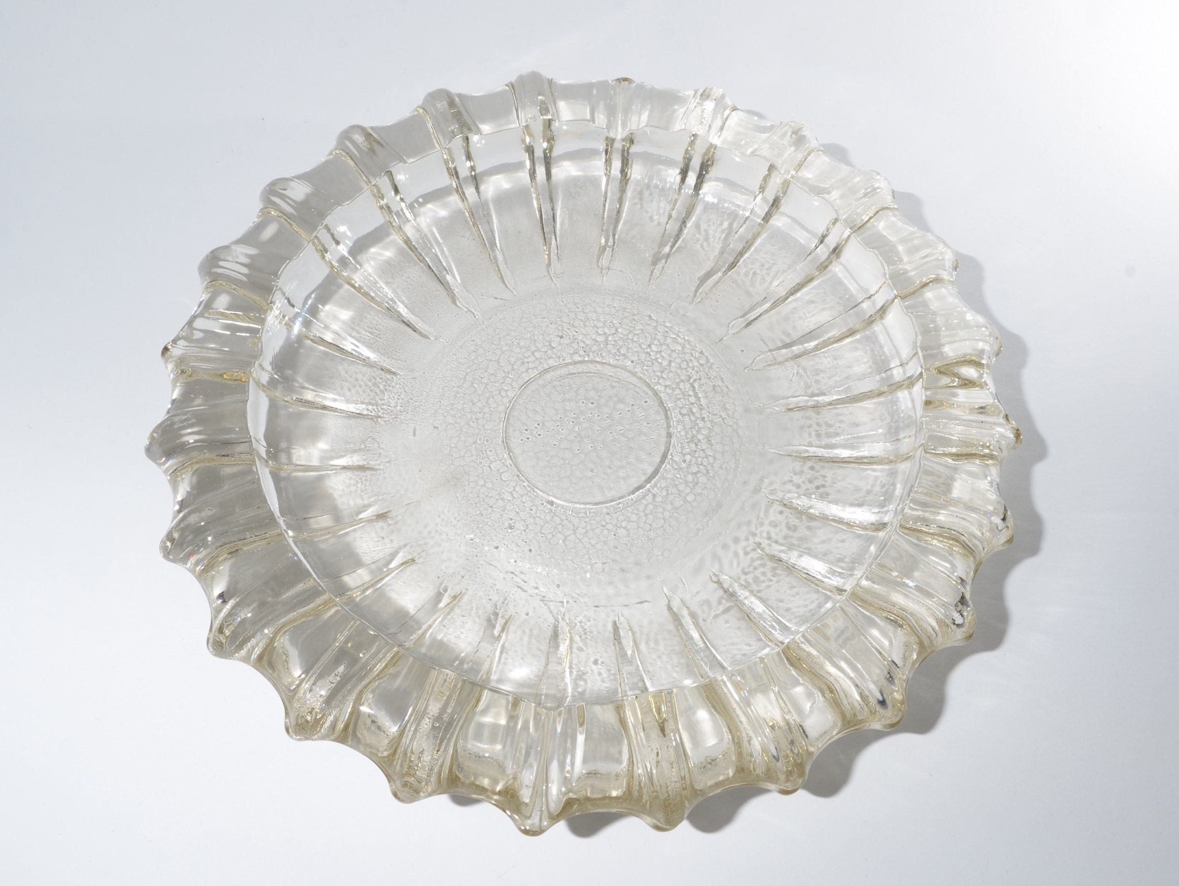 Fostoria 1960s Large Ashtray 10 Inches Vintage Round Heavy