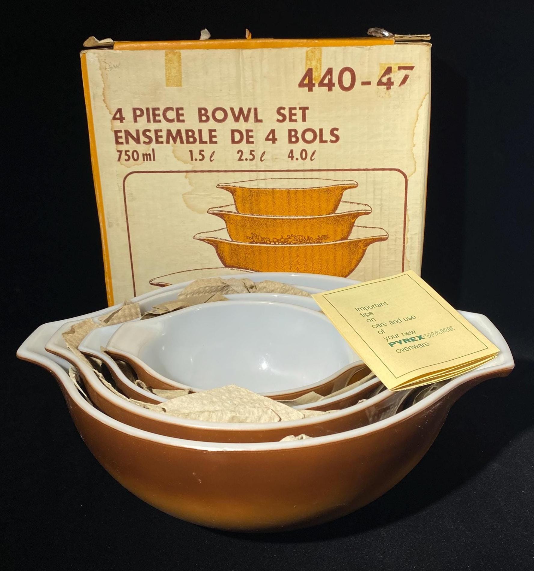 PYREX 440-47 Old Orchard Cinderella Mixing Bowl Fruit 441 442 443