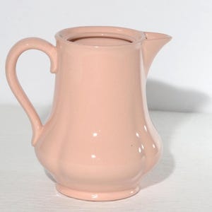 Grindley Peach petal small coffee pot NO LID creamer jug ironstone vintage made in England dinnerware pink Staffordshire petalware ot