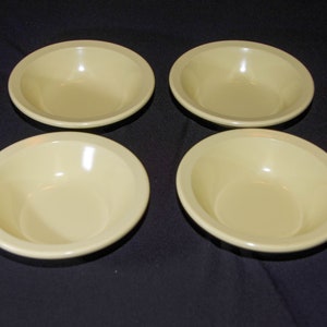 Vintage MELMAC yellow pastel GPL Hard Plastic Canadian melamine Set of 4 sauce bowl condiment bowl 309 GPL camping tiny bowl 4 1/2&quot;