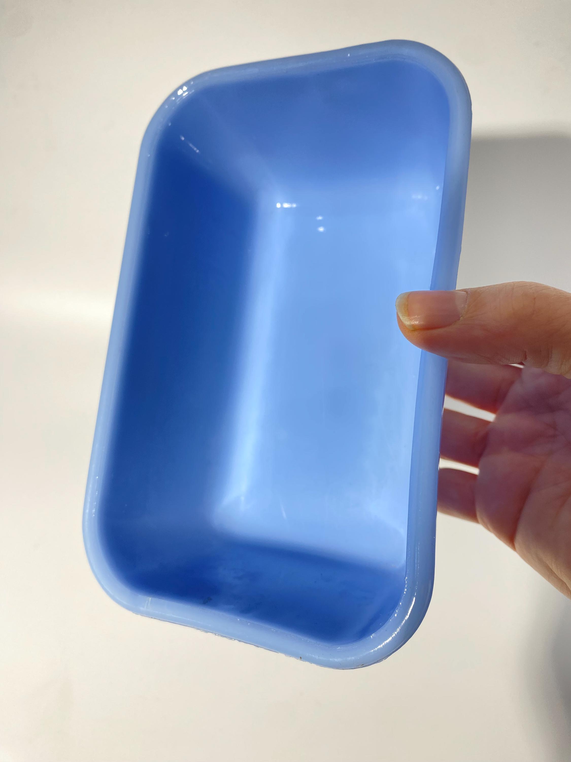 PYREX デルファイト ブルー 冷蔵庫用蓋 3個セット ヴィンテージ
