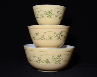 PYREX アーミッシュ バタープリント ターコイズ シンデレラ ミキシング