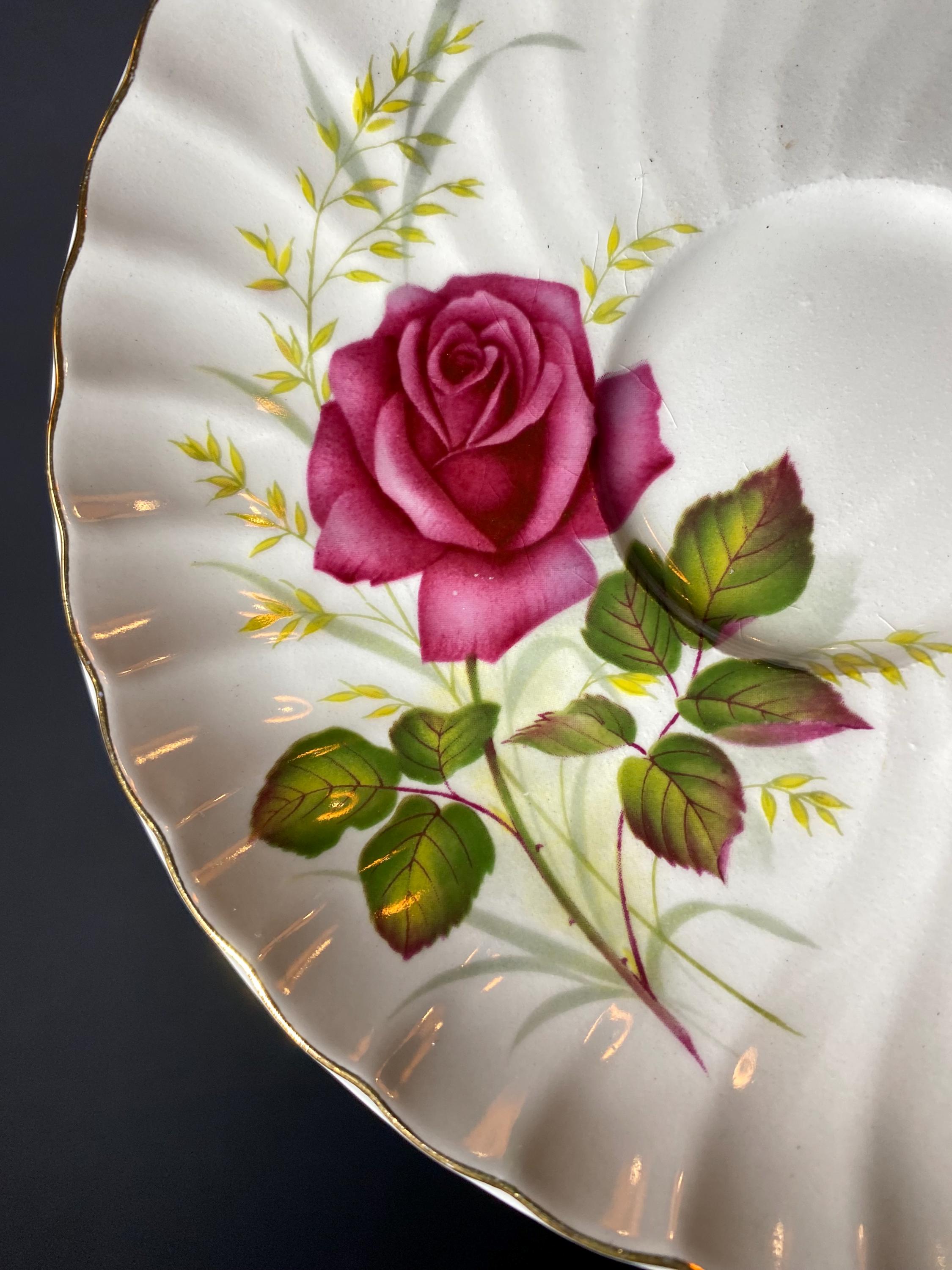 Vintage Anniversary Rose by RIDGWAY Set of 4 Teacup and Saucer Set