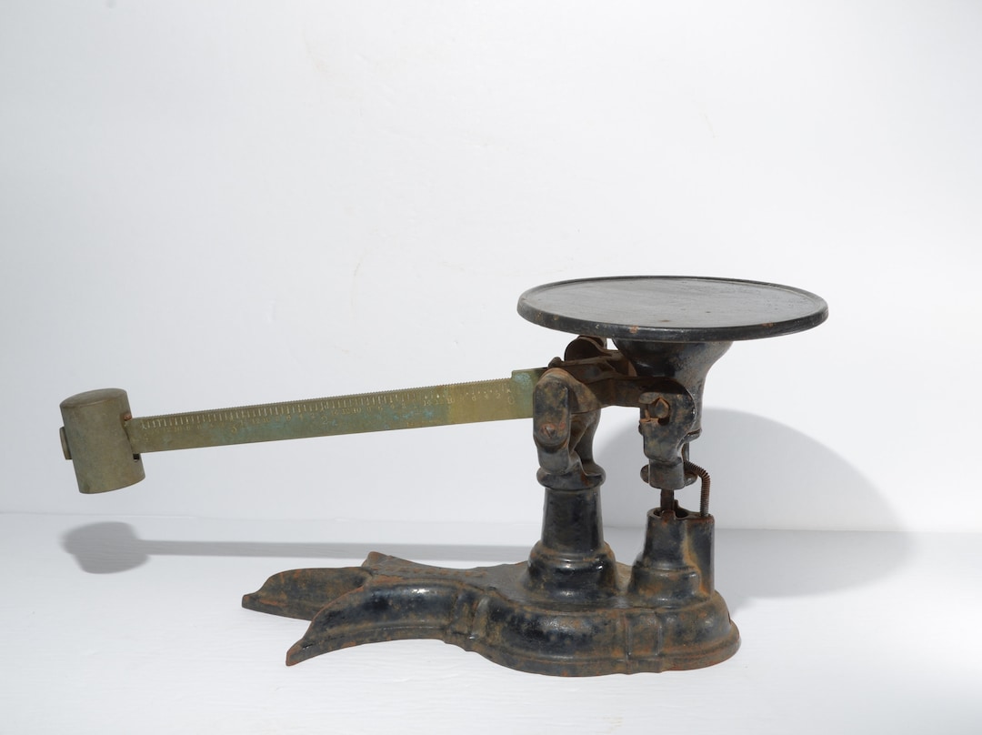 Antique Fairbanks Scale Crows Foot Scale Black Iron Brass Counter Scale