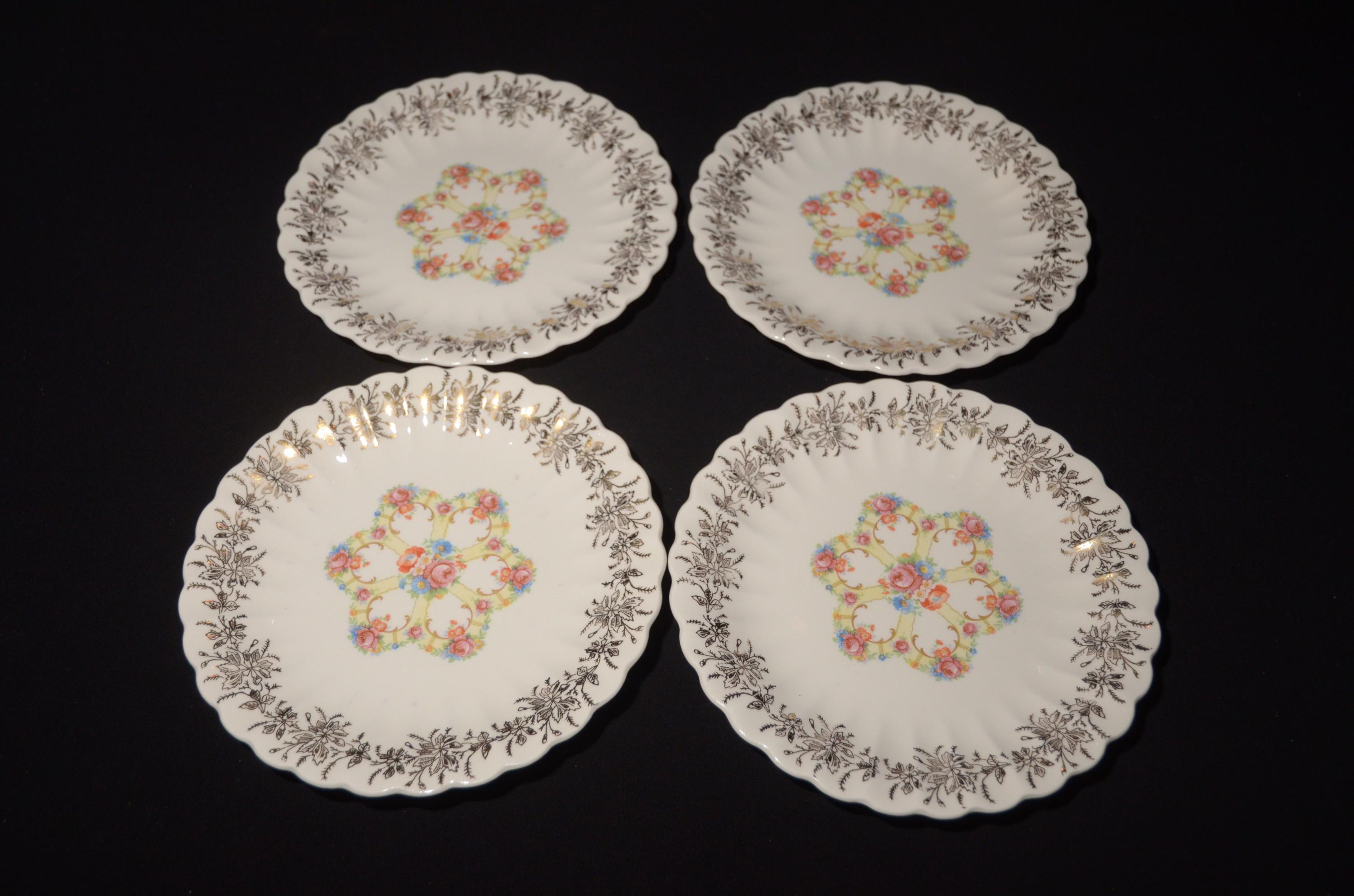 4枚セット リモージュ USA フォーチュン デザートプレート 7.25インチ