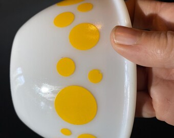 HAZEL ATLAS ドット ミキシングボウルセット 全4個 オレンジ