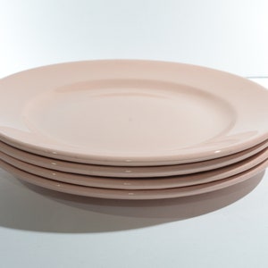 Set of 4 Grindley Peach petal dinner plate 9 inches restaurant ironstone vintage made in England dinnerware pink Staffordshire petalware