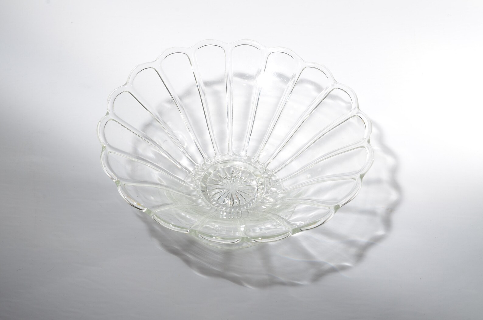 Vintage Fruit bowl glass bowl fluted flared panels Etsy