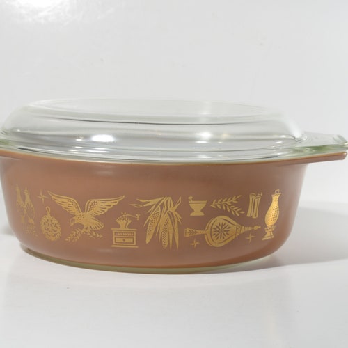 PYREX Early American Casserole 1 1/2 Quart qt 043 Lid 022 - Etsy