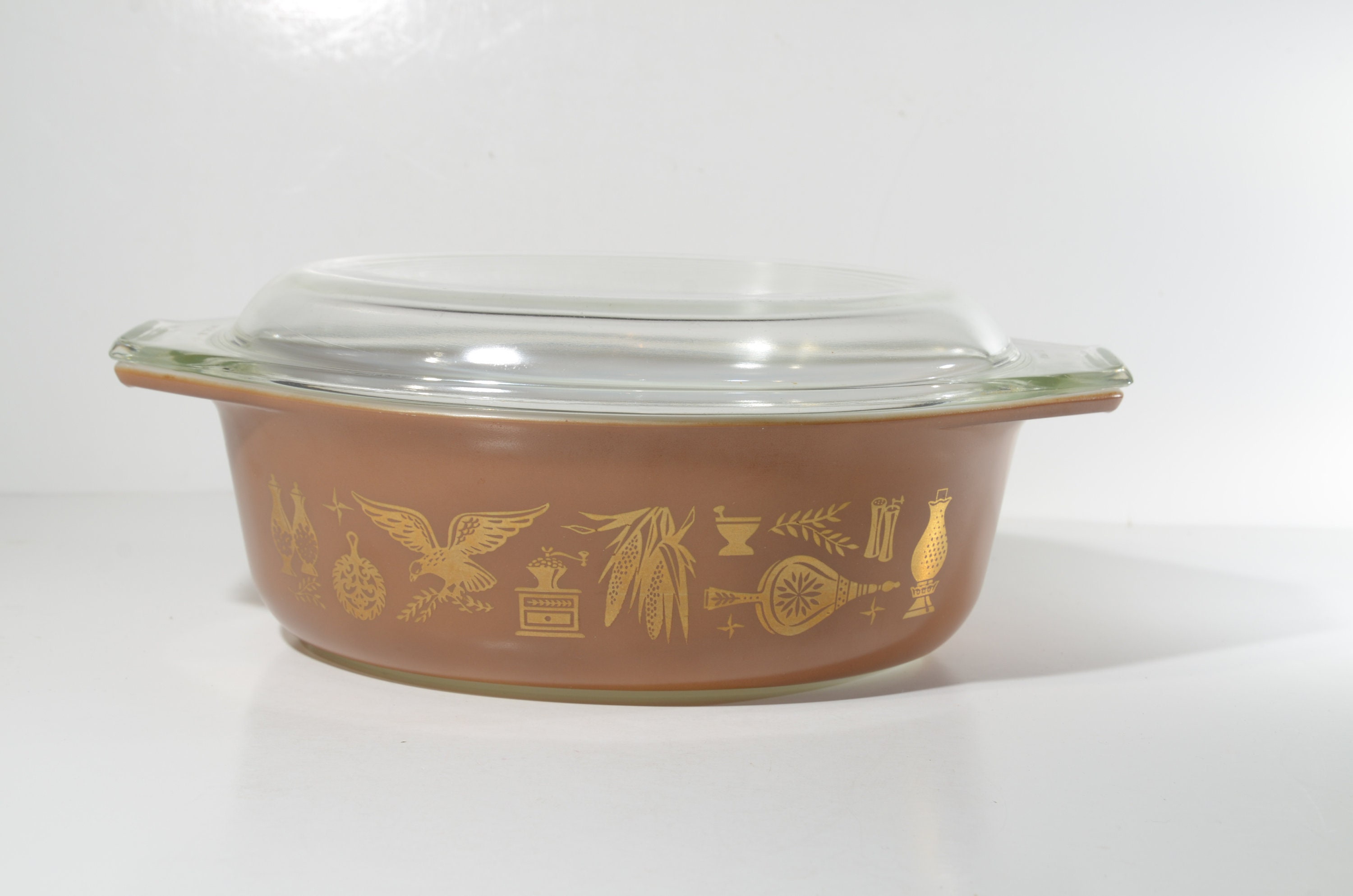 Antique pyrex casserole dishes