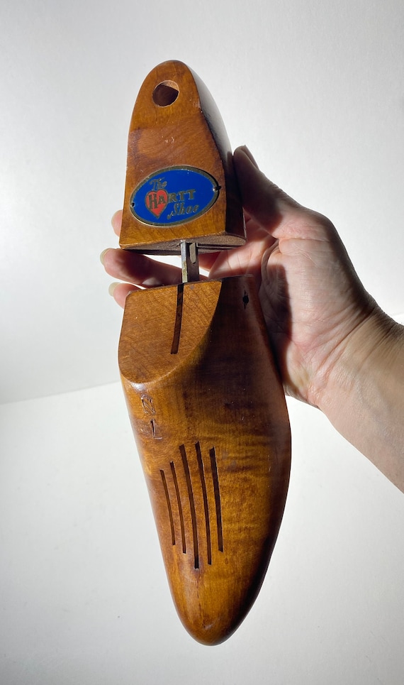 Pair of Hartt Wood Shoe Form Cobbler Shoe Mold Wood Art Wood Shoe