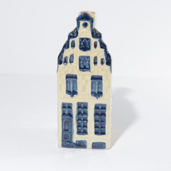 Vintage KLM Delft Blue Miniature House 10 Simon Rynbende & Söhne Brennereien Holland nach Ernennung leere Bols gekrönter Rübenaufkleber niederländisch