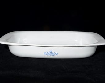 CORNING WARE Blue Cornflower Roasting pan Rectangular Casserole Dish Extra large handles P21B 4 liter P-21-B 13X9X2