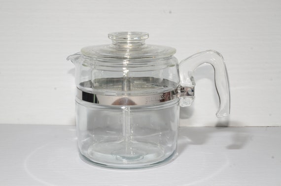 1950s Vintage 1960s Mid-century Pyrex Flameware 6 Cup Glass 