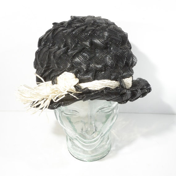 Vintage Chapeaux Exclusifs by Dina Lady Black Cel… - image 5