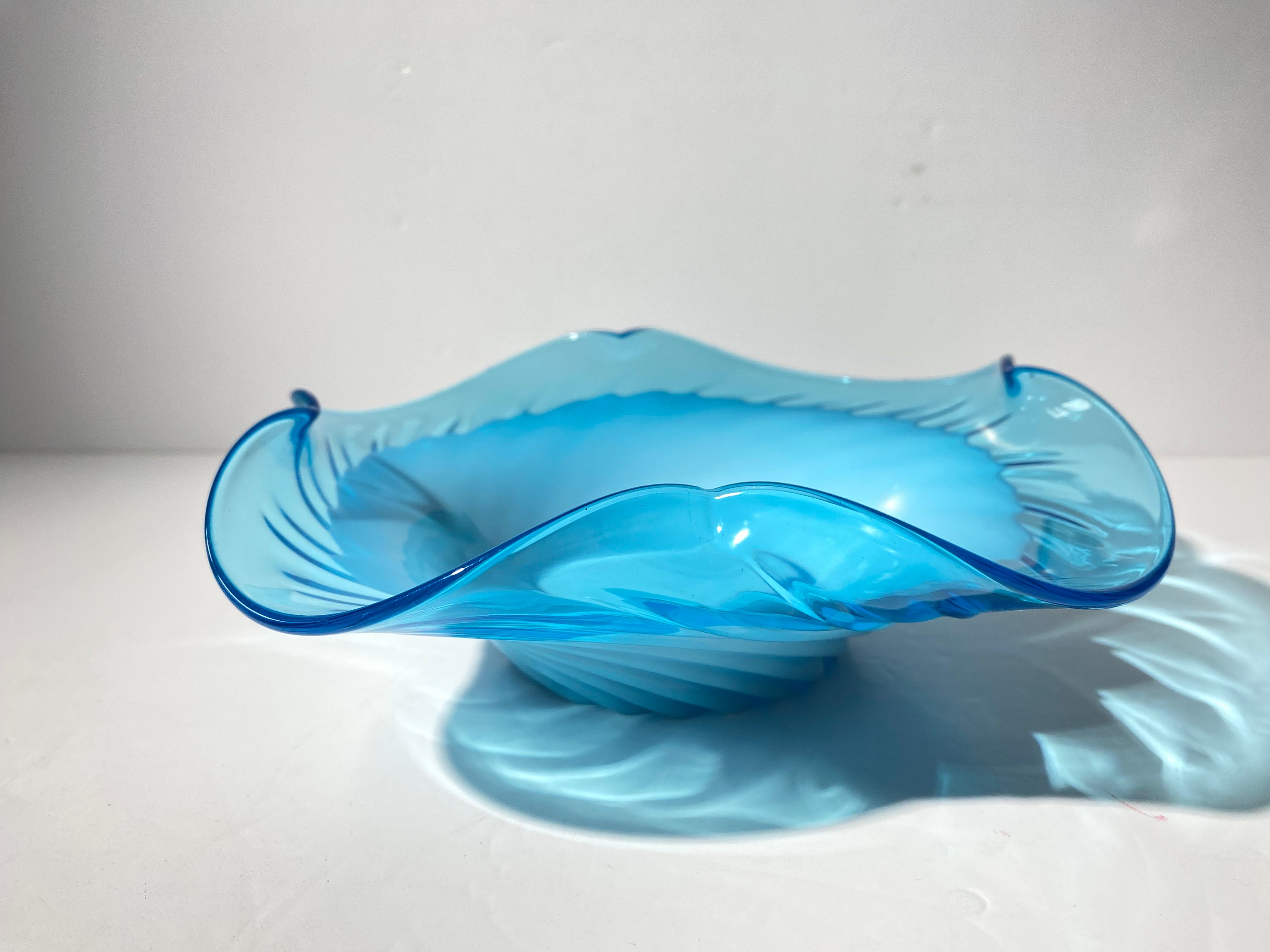 フェントン ボンボン キャンディディッシュボウル ブルーオパール